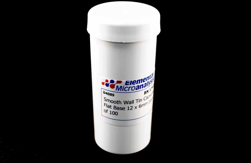 Smooth Wall Tin Capsules Flat Base 12 x 6mm pack of 100